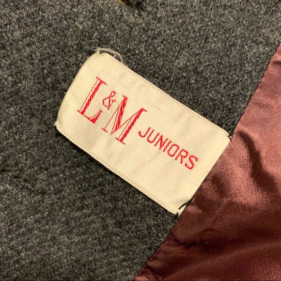 Thalhimers vintage fur charcoal gray coat - Picture 9 of 14